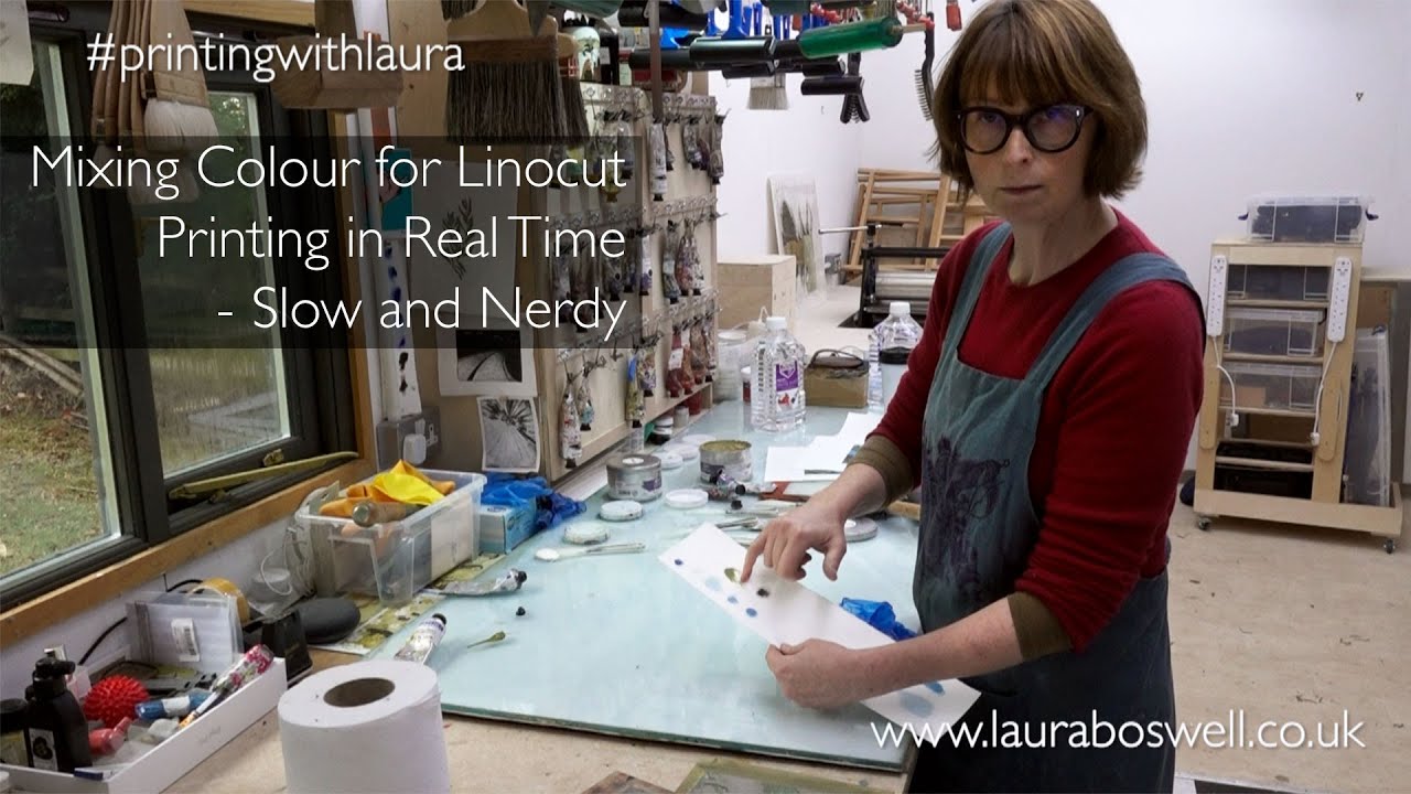 Mixing Colour for Linocut Printing in Real Time - Slow and Nerdy!