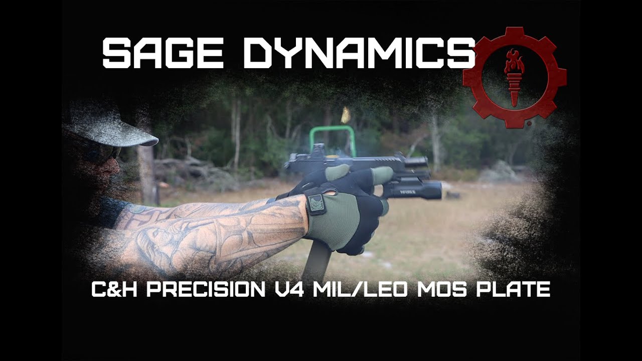 C&H Precision V4 MI/ LEO Plate for Glock MOS