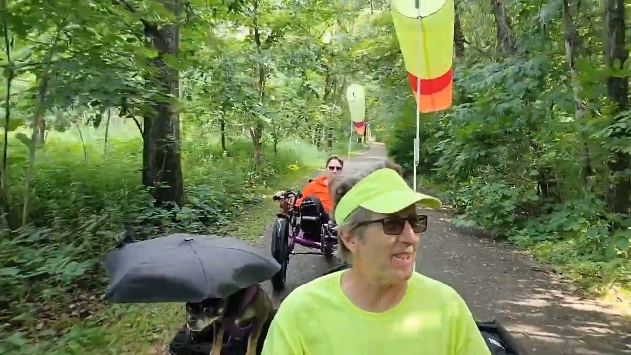 Shooting Star State Trail on Sunseeker Fat Tad Recumbent Trikes With Tilly The Chihuahua
