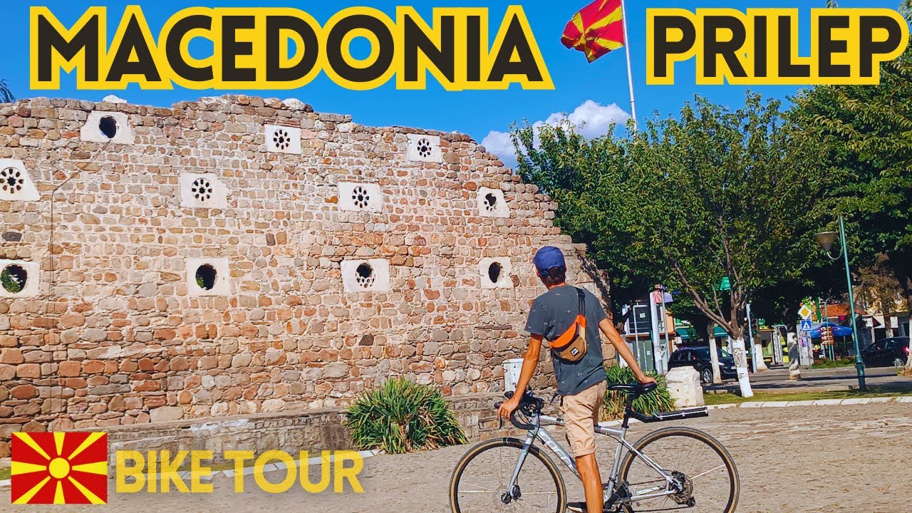 PRILEP, North Macedonia Bike Tour 4K. Niedzielna przejażdżka po Prilepie,  Macedonia Północna
