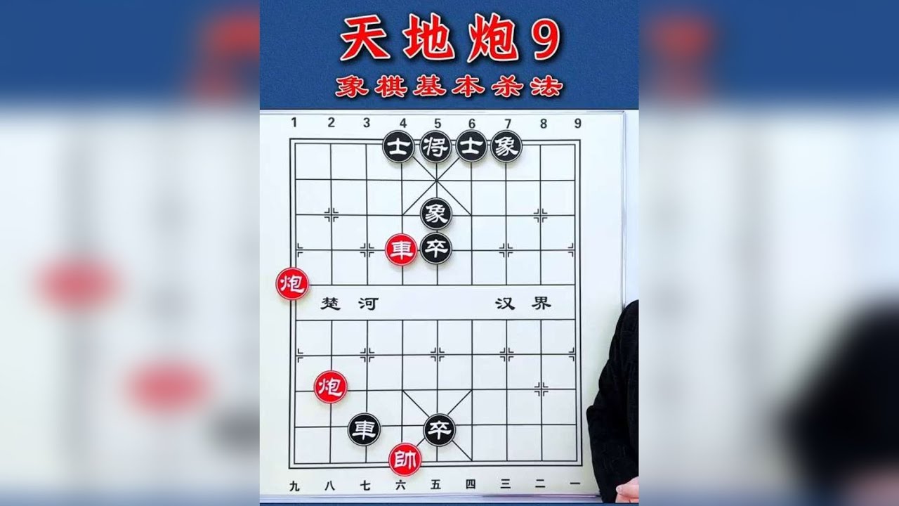 象棋基本入门杀法:天地炮，两路夹击，让对手无处可逃。