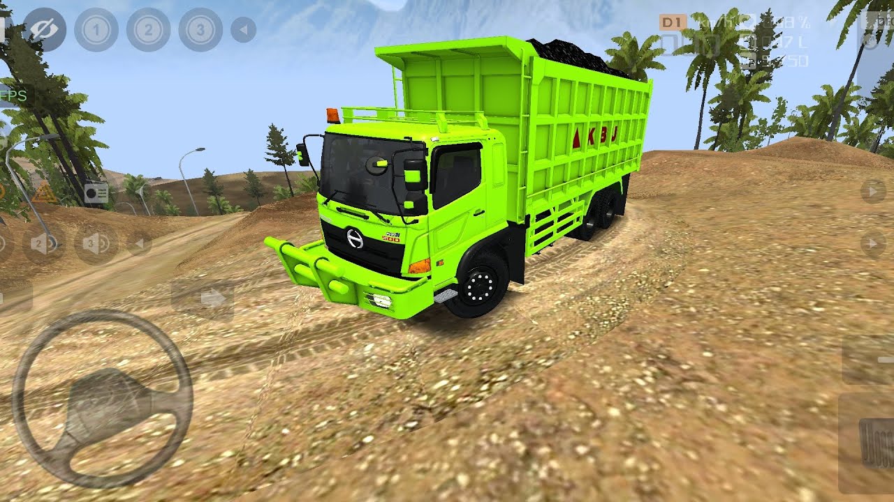 NEW DUMP TRUCK HINO 500 TAMBANG,OLENG MUATAN BATU BARA / BUS SIMULATOR INDONESIA