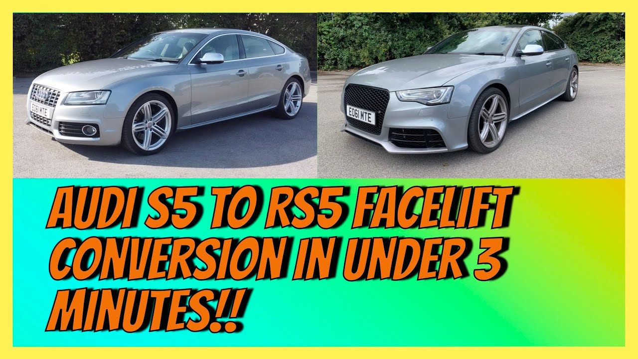 Audi S5 to RS5 Facelift Conversion In Under 3 Minutes!!