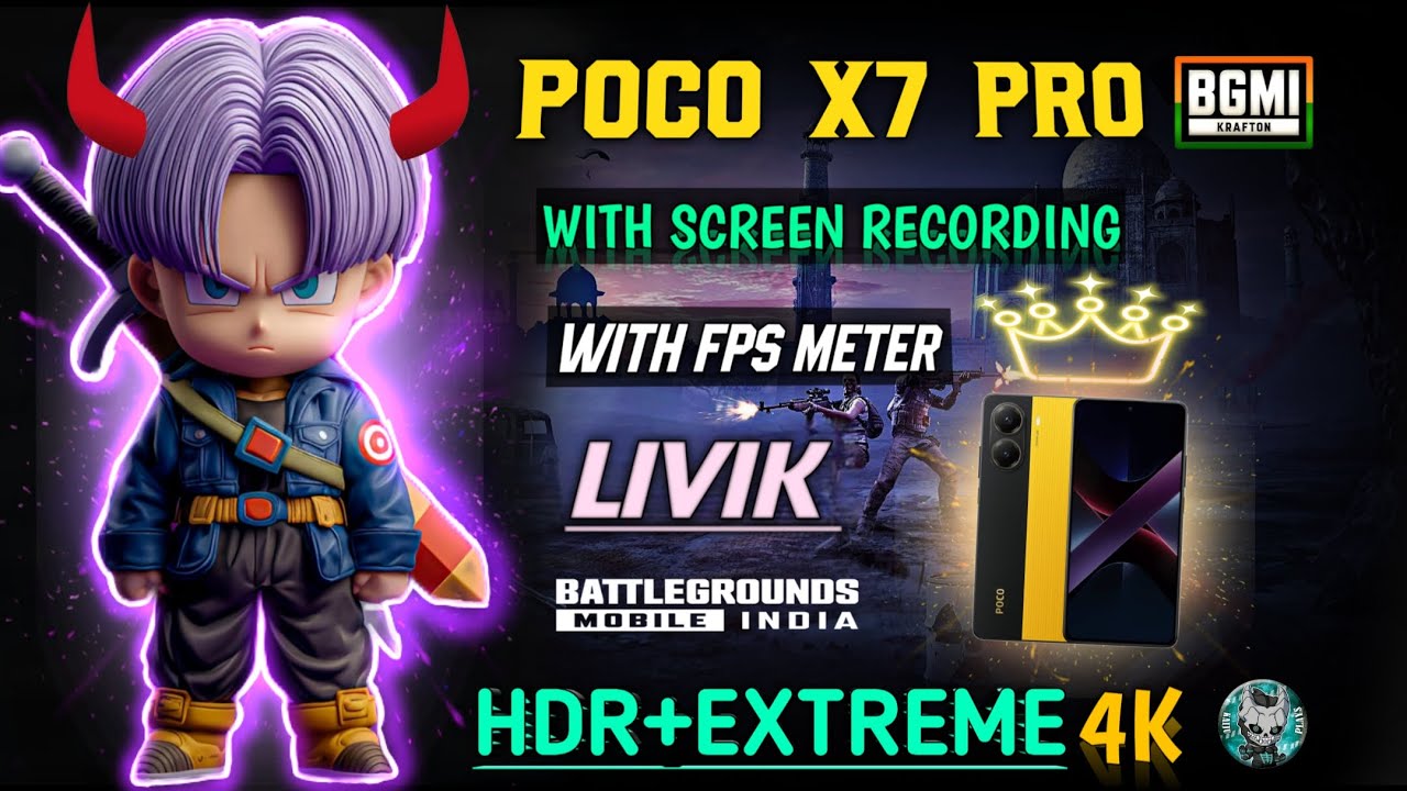 Poco X7 pro Bgmi 4.0 update test 🔥 BGMI HDR+EXTREME TEST! Poco x7 pro Bgmi test