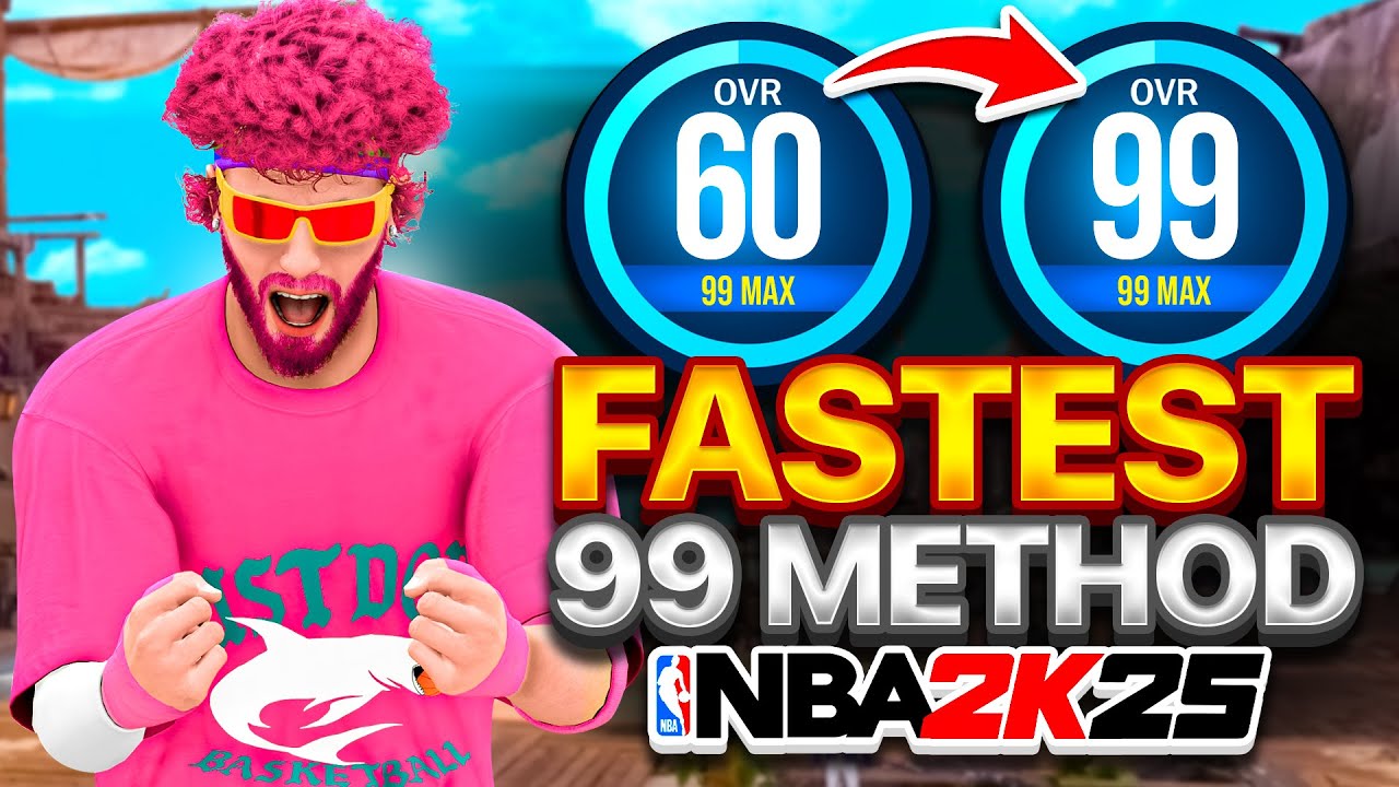 FASTEST WAY TO 99 OVERALL in NBA 2K25! 99 OVERALL in 1 DAY!