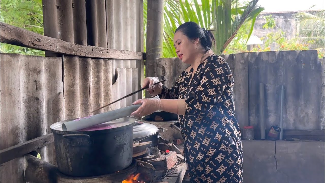 BUỔI TRƯA LÀM MÓN BÁNH ƯỚT NGỌT NHÂN ĐẬU XANH CHO CẢ NHÀ THƯỞNG THỨC | BQCM