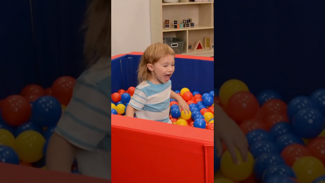 Children's Factory Corral Ball Pool for Toddlers, Indoor Outdoor Soft Foam Square Ball Pit