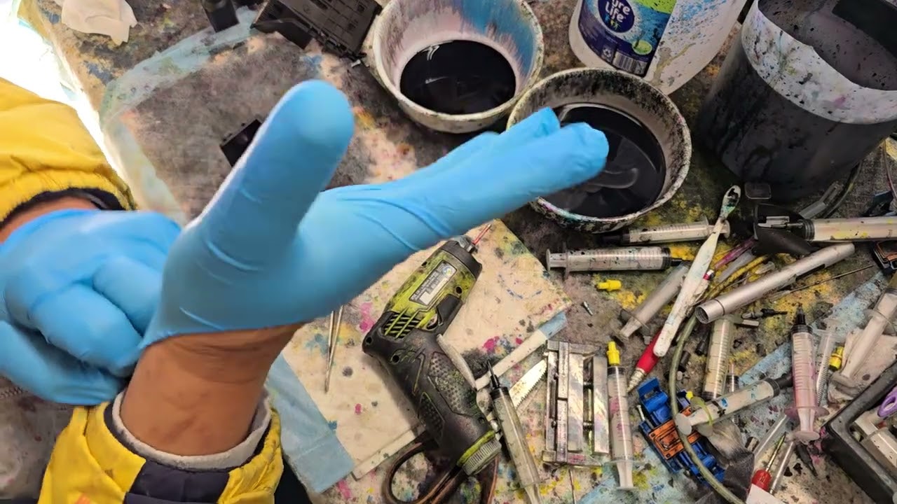 HP 950 printhead repair : depleted problem, clogged, ink mixed repaired