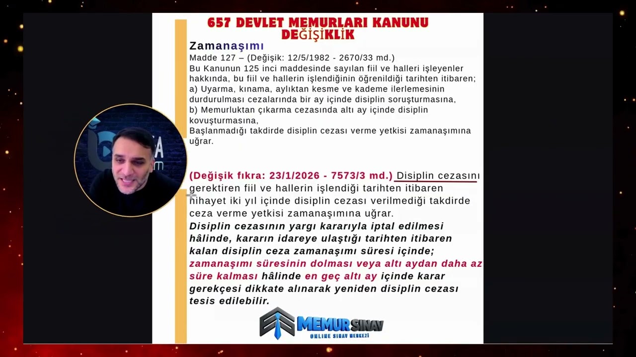 DİKKAT! 657 DEVLET MEMURLARI KANUNU DEĞİŞİKLİK (23 OCAK 2026)