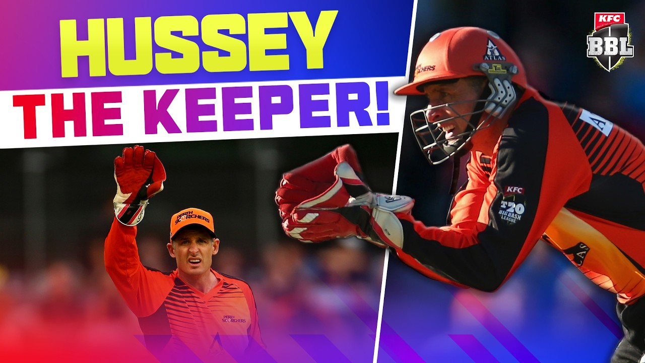 Is That Michael Hussey KEEPING? 🤯 When Mr Cricket Took The Gloves 🧤