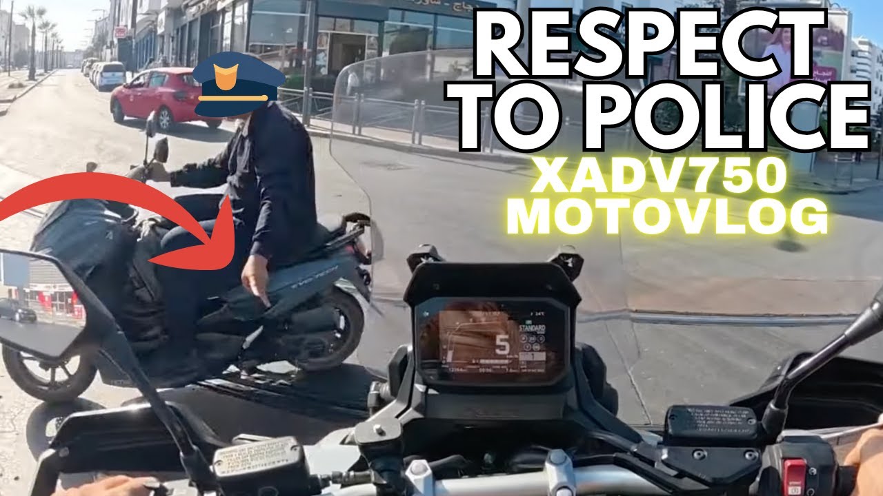 البوليسي حيا بيا ✌️ وسائق قالي عجباتو الموطور! طريق جديدة خديتها اليوم فالصباح 🏍️🔥 HONDA XADV 750