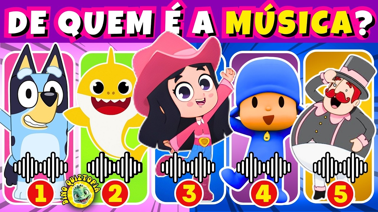 👶🏻🦈🐶 Adivinhe as Melhores Músicas do Universo Infantil🎵 Galinha Pintadinha, Bento e Totó, Baby Shark
