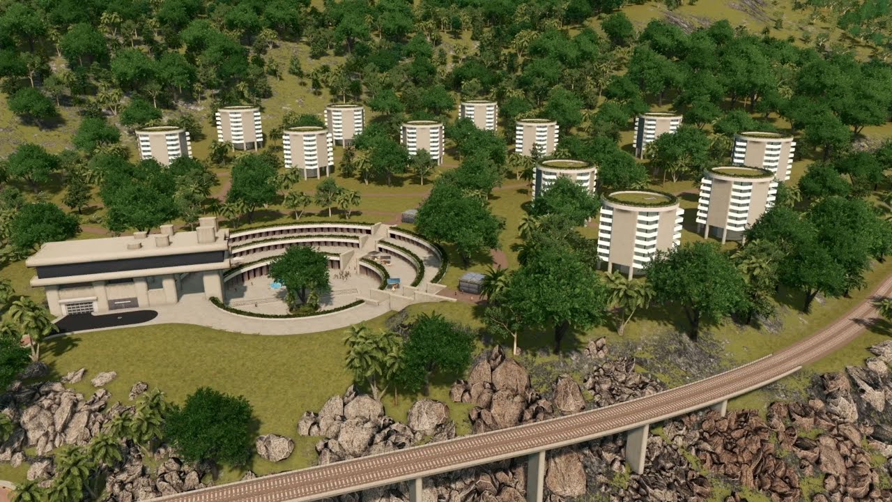 Green Housing with Central Sunken Tram Stop - Cities: Skylines - Asturis 20