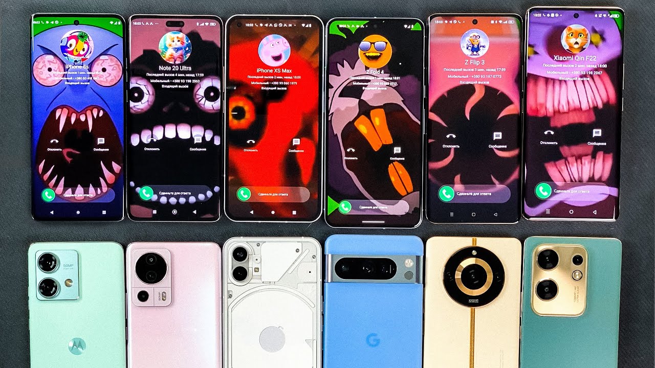 Pixel 8P + Moto E40N + Xiaomi 13 + Nothing Phone + Realme 11 + Infinix Z30 ACR Incoming Call
