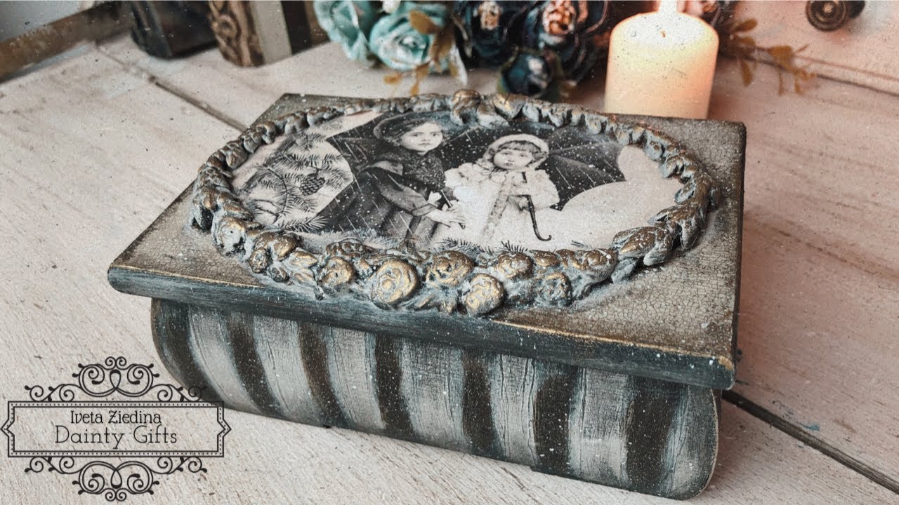 Vintage Decoupage Box with Printed Papers