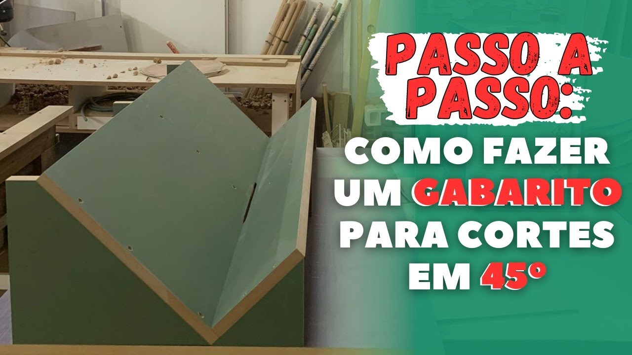 Como fazer Gabarito de 45 graus para Esquadrejadeira (passo a passo)