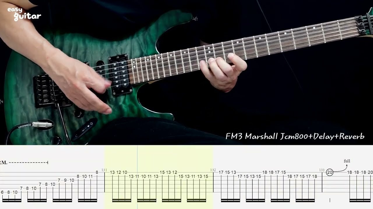Helloween - Eagle Fly Free Guitar Lesson With Tab Part.2(Slow Tempo)Guitar Solo