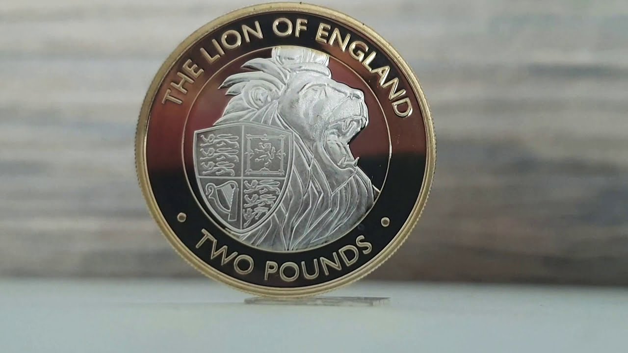 Pobjoy Mint: 2 pounds silver Proof The Queen's Beasts: The Lion of England 2021 British Indian Ocean