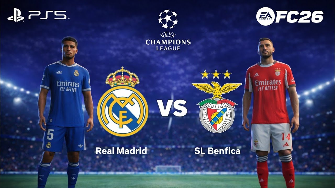 FC 26 - Real Madrid VS Benfica  UEFA CHAMPIONS LEAGUE 25/26 FULL MATCH | PS5 PRO [4K60]
