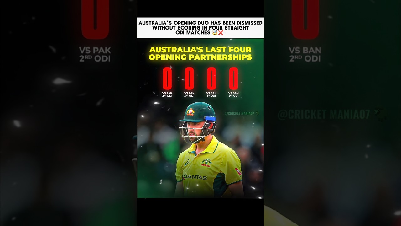 Australia's Openers Downfall...📉 | #australia #cricket #teamaustralia #icc #acb #sports #openers