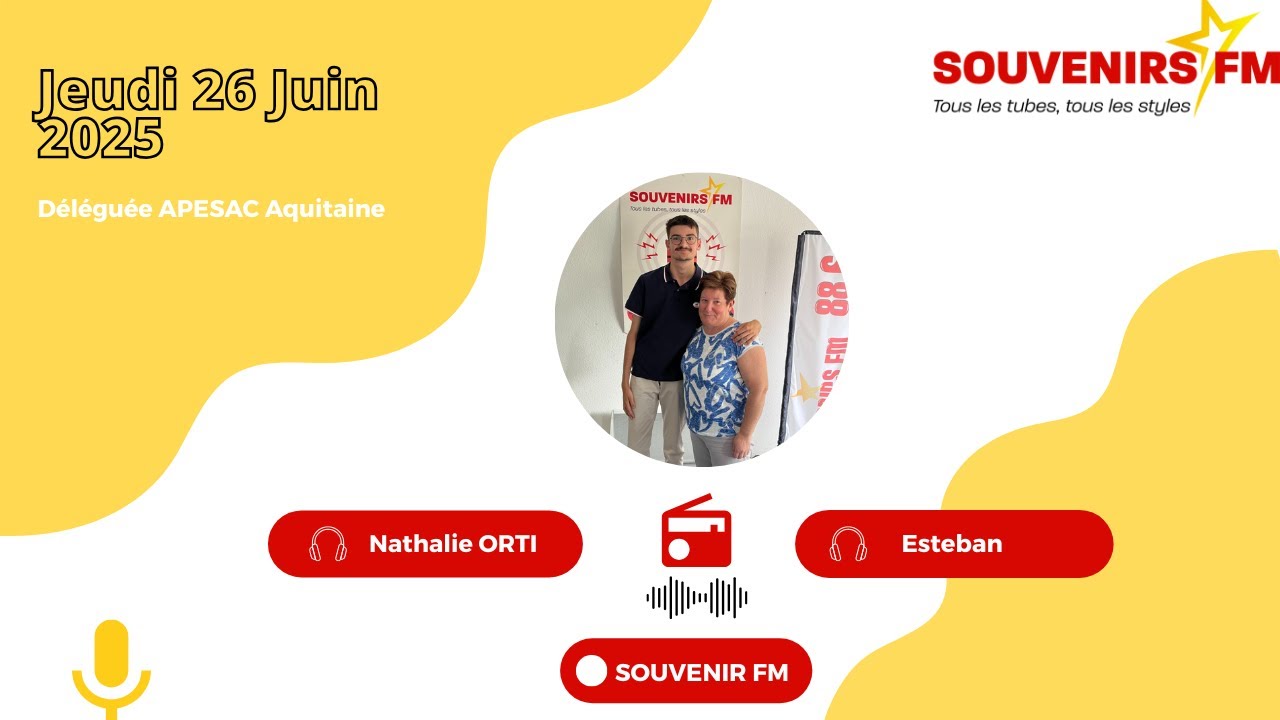 Nathalie Orti et Esteban chez souvenir FM