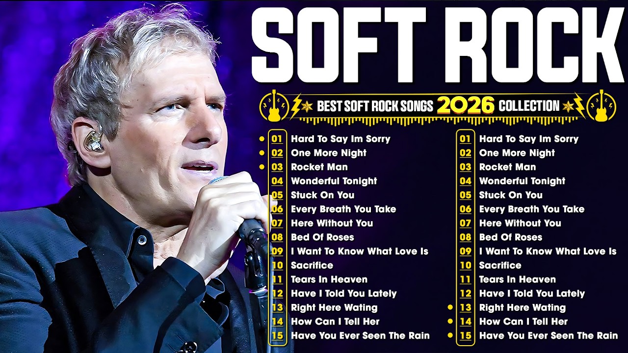 Michael Bolton, Elton John, Phil Collins, Chicago, Eagles 📀 Best Soft Rock Music Of The 70s 80s 90s