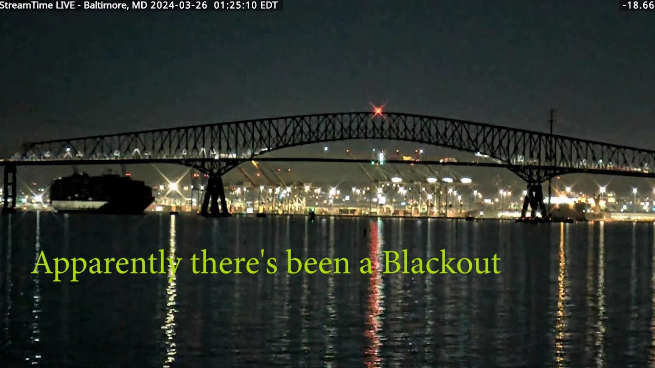 Blackout? Baltimore bridge collapses after cargo ship collision.