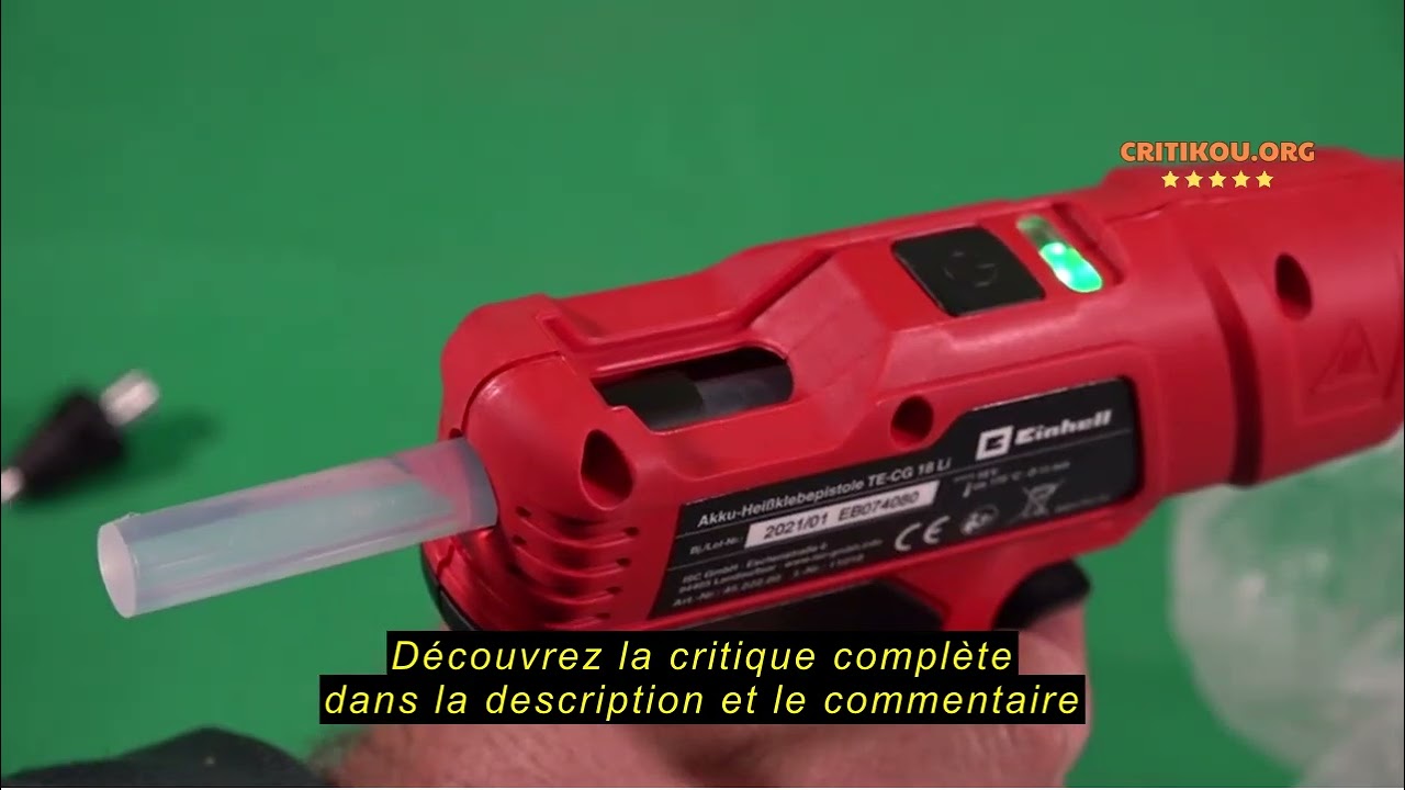 Avis sur la Einhell Pistolet à colle sans fil TE-CG 18 Li - Solo Power X-Change (18V, Prêt à l’emplo