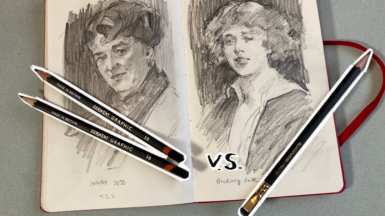 Sketchbook challenge: Blackwing vs Derwent pencils