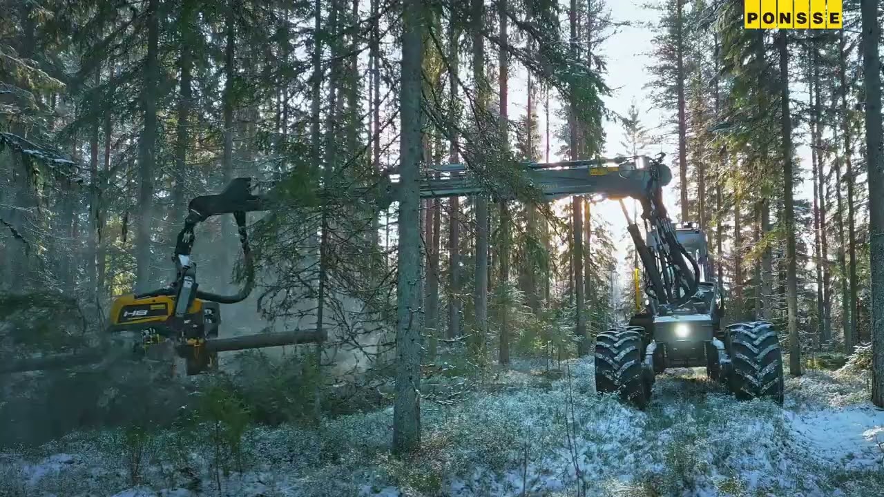 Медведь PONSSE с новым активным краном H8 и C6