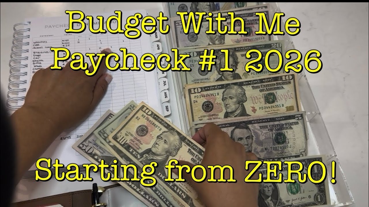 Starting From ZERO | Budget with Me | Paycheck #1 2026 |  Sidney Makes Cents