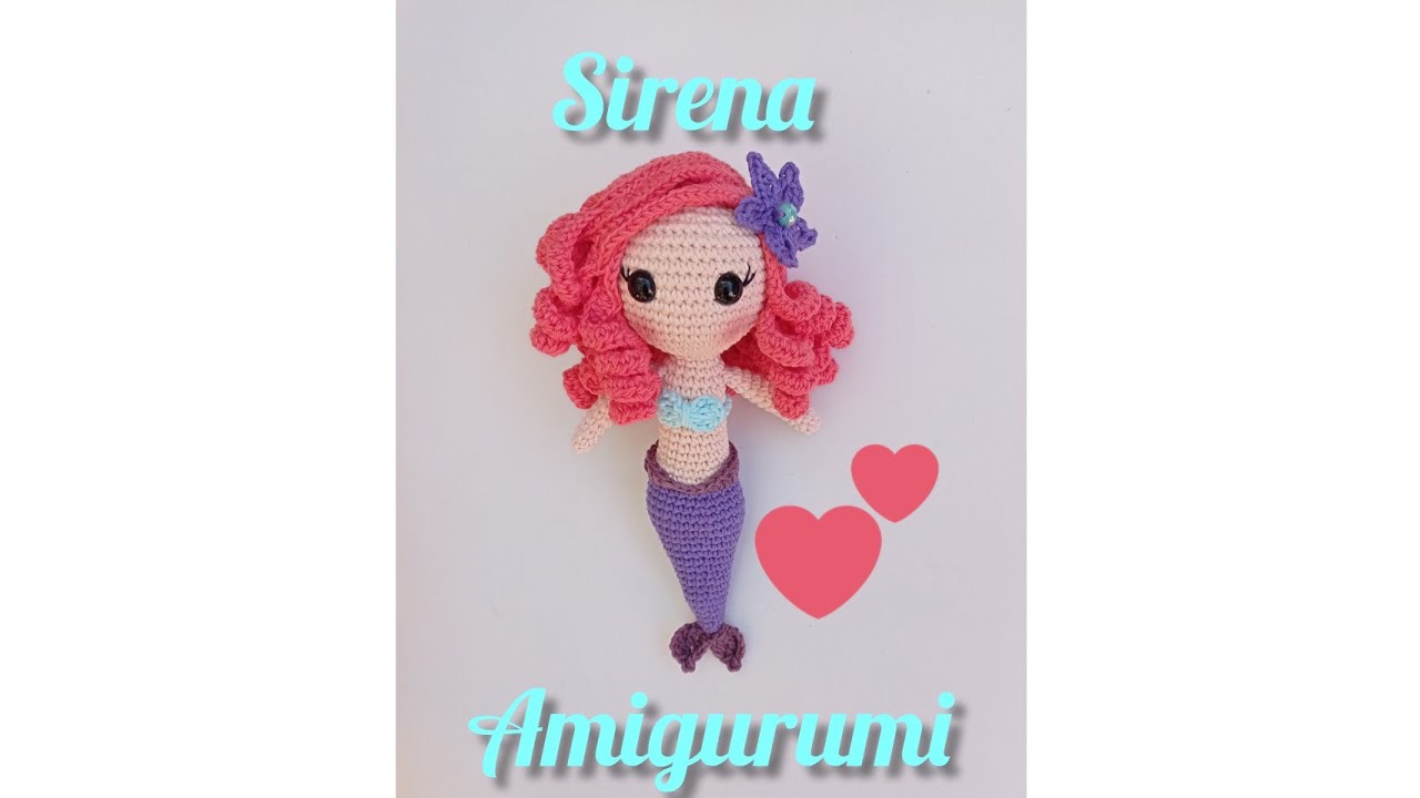 💜Sirena amigurumi paso a paso.       Parte 1 de 2.