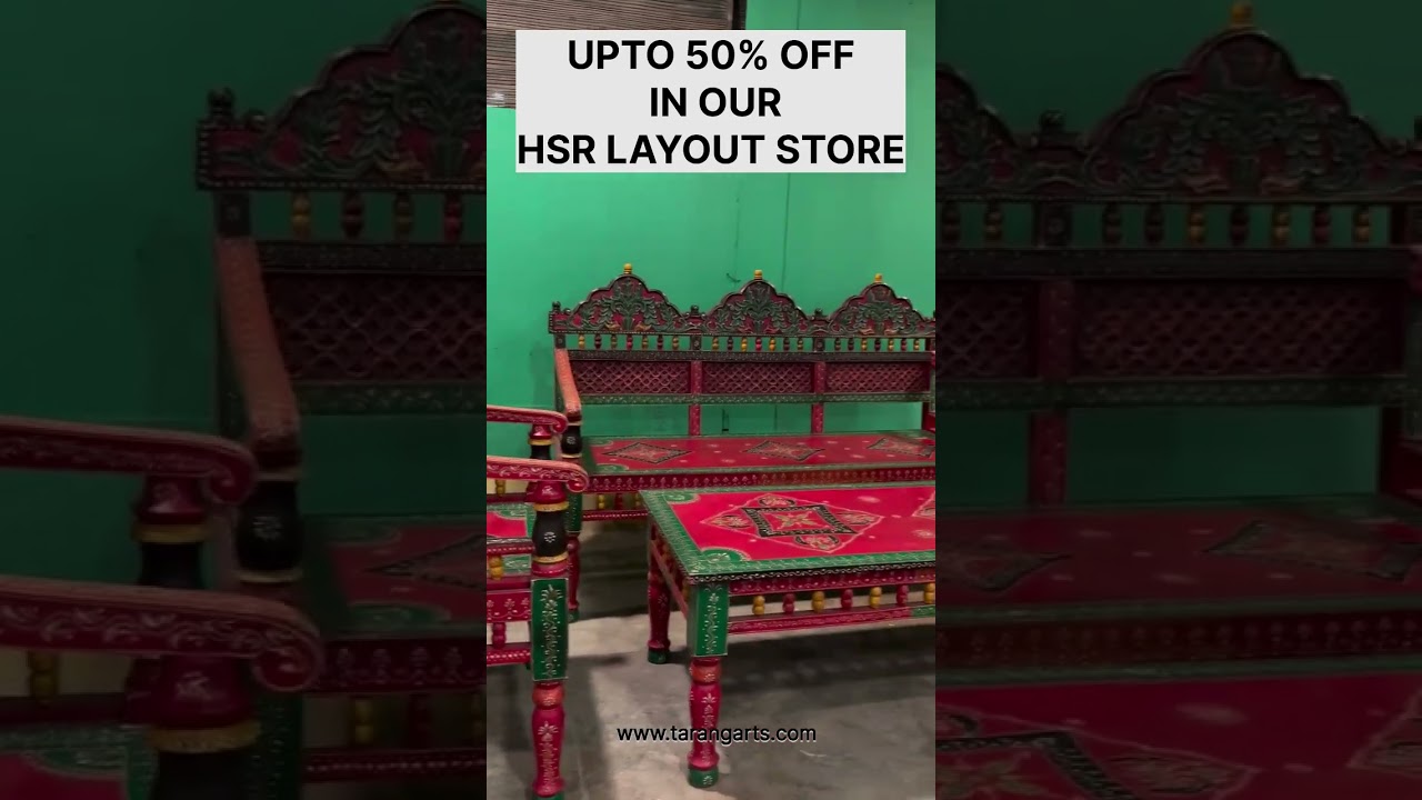 Flat 50% OFF in HSR Layout! 🛍️ @TarangArts1  ⏳ #Flat50Off #HSRLayout #HomeMakeover #FurnitureDeals