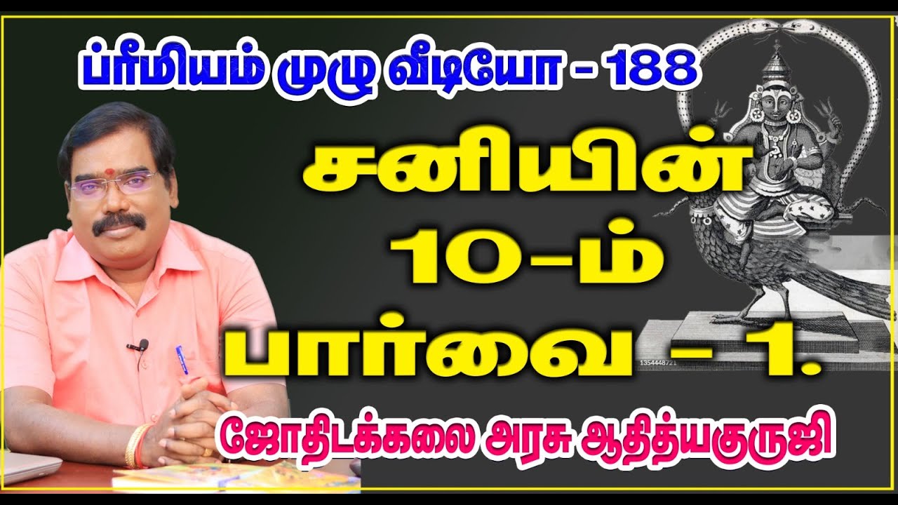 10thASPECT OF SATURN 1-சனியின் பத்தாம் பார்வை..#adityaguruji#jothidam
