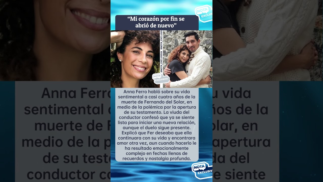 😱 Viuda de Fer del Solar sorprende con confesión amorosa