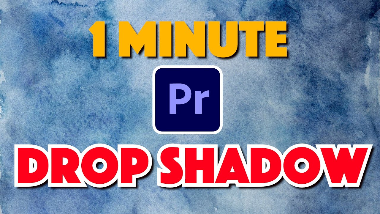 Premiere Pro : How to Add a Drop Shadow to Text