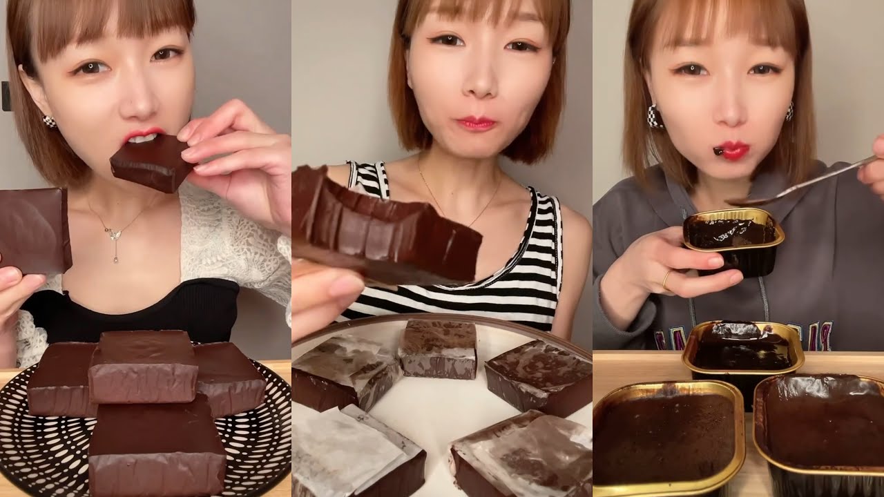 ASMR 🍫 chocolate pudding
