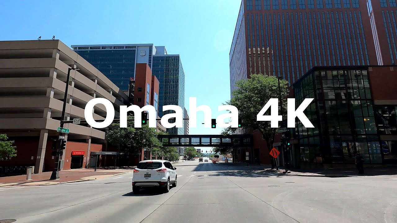 Omaha, Nebraska 🇺🇸 Driving Downtown 4K