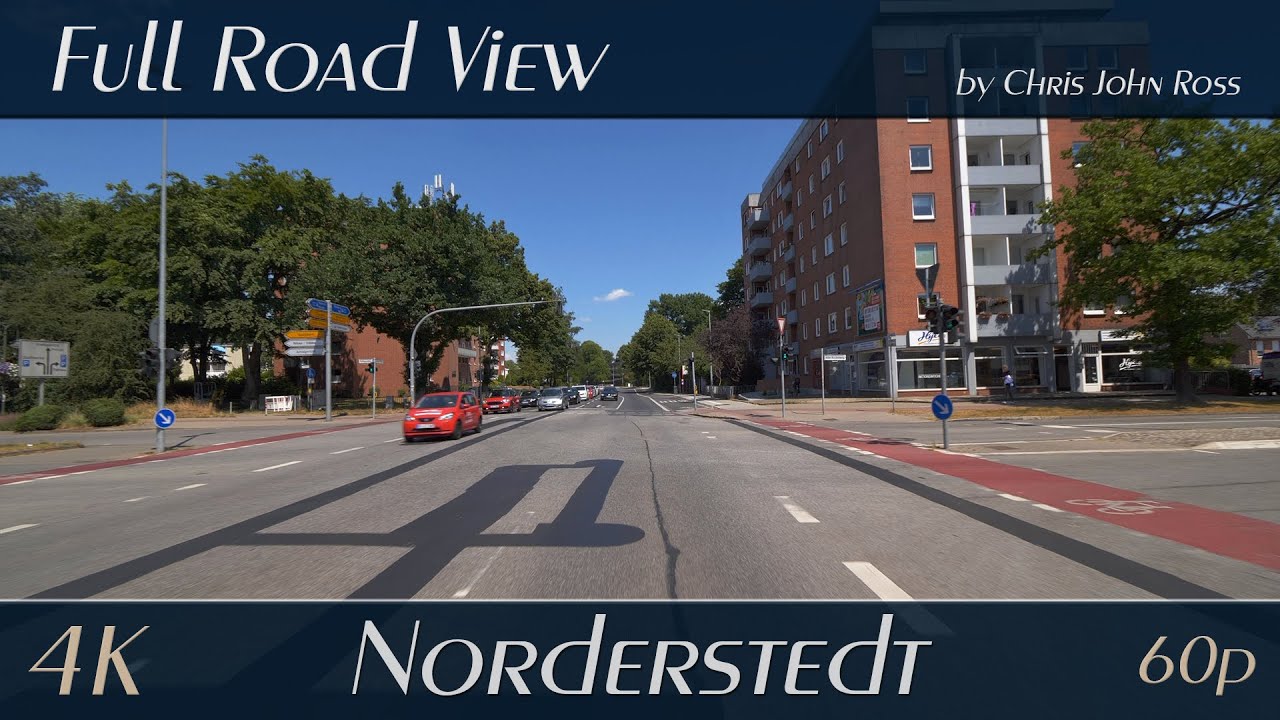 Norderstedt, Schleswig-Holstein, Germany: Ulzburger Straße - 4K (2160p/60p) Ultra HD
