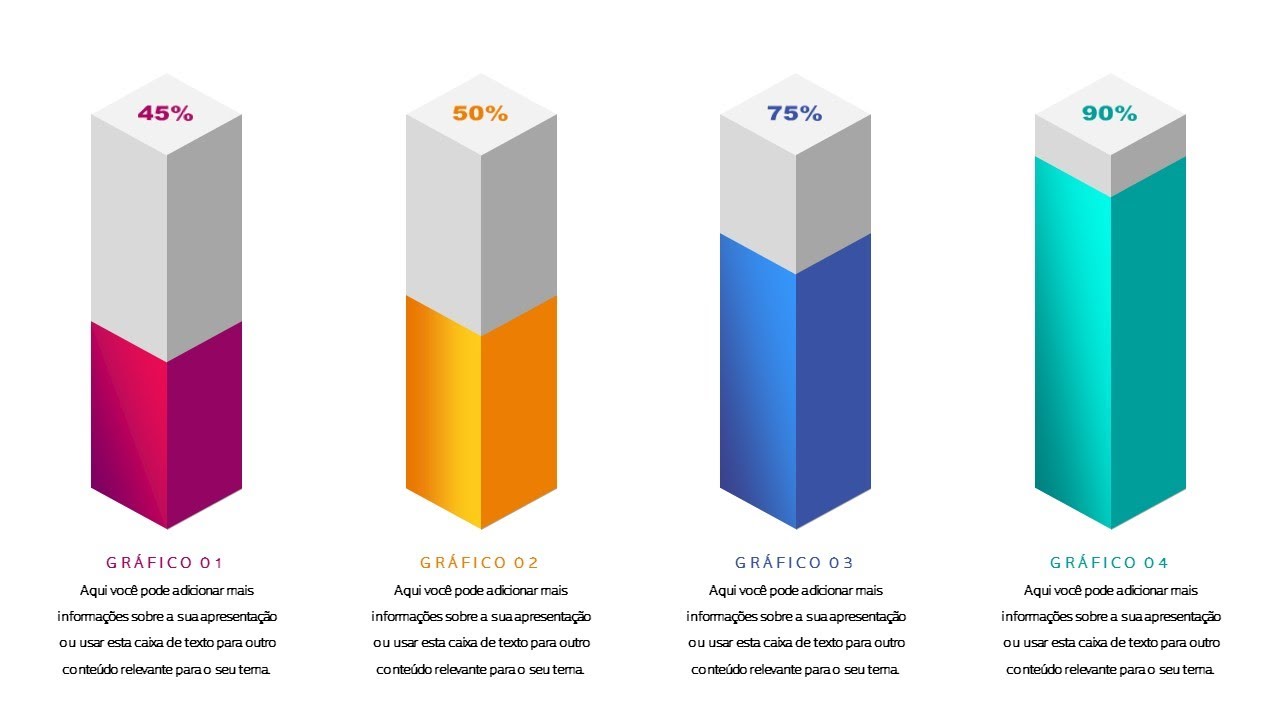 Como fazer infográficos com barras em estilo 3D no PowerPoint