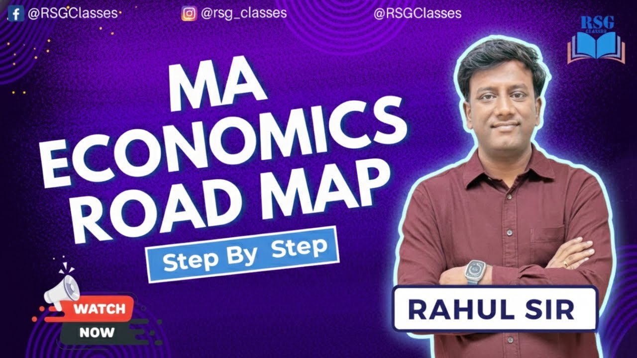 MA Economics Roadmap | Complete Preparation Strategy for Top Universities | Rahul Sir #rsgclasses