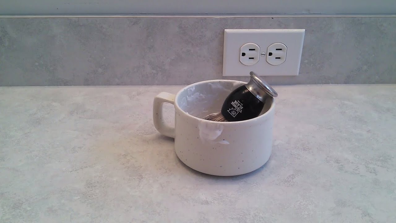 High Impact Plastic Shaving Mug in Action