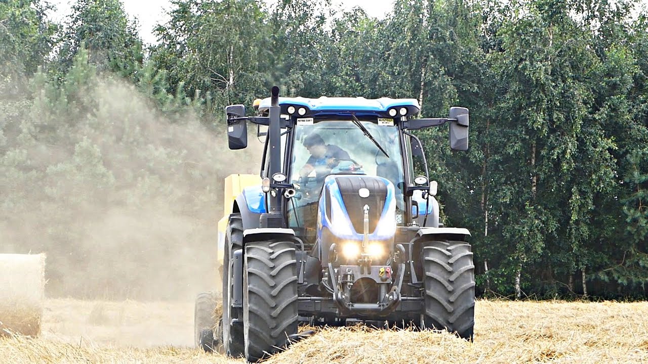 ☆Prasowanie Słomy 2021☆New Holland t7165s☆ New Holland BR6090☆Usługi rolnicze Dzierbicki☆