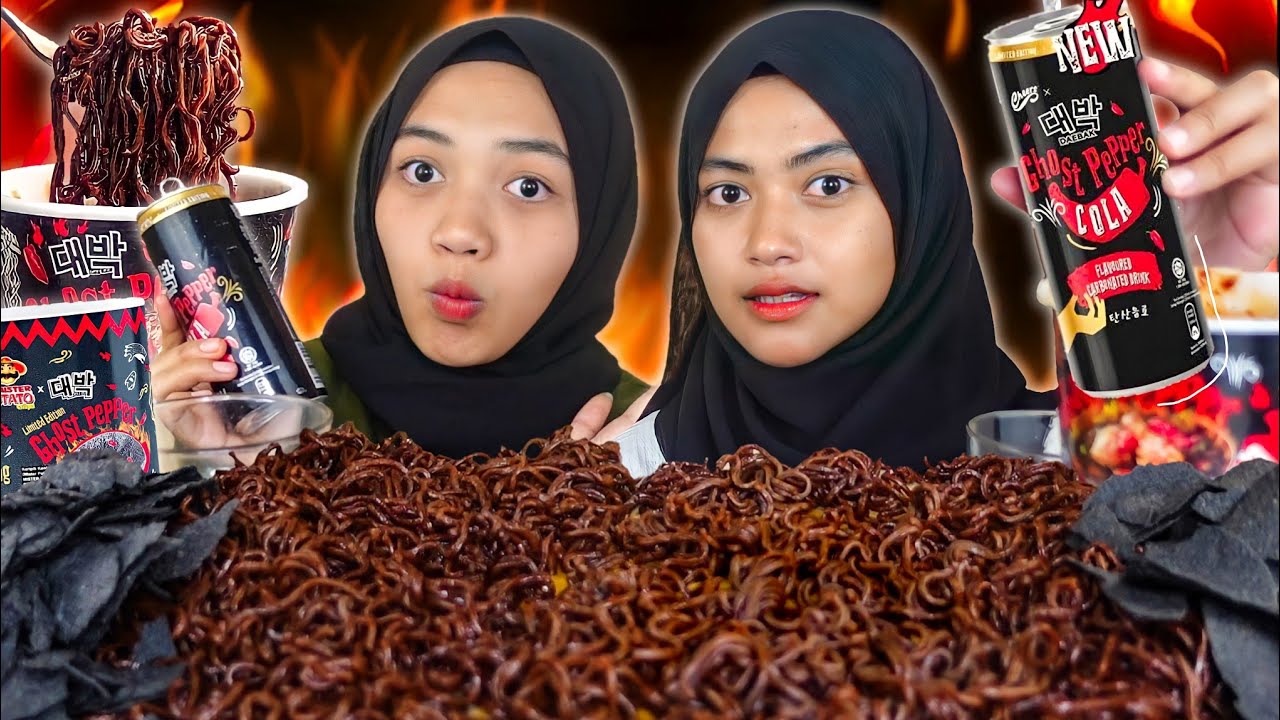 SERBA GHOST PEPPER‼🥵 NOODLES POTATO CHIPS COLA GHOST PEPPER | PEDESNYA DOUBLE 🔥