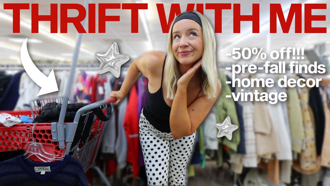 come thrift with me because fall is coming...👀 (50% off the ENTIRE thrift store!)