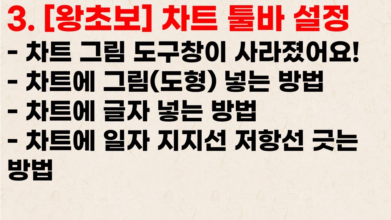 [왕초보용] 3. 차트 툴바 설정