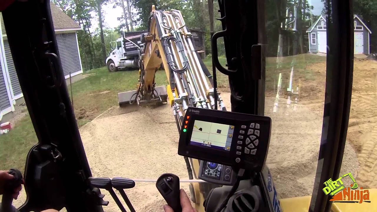 Cat 305.5e2 Grading Gravel With Trimble GCS Flex 2D System