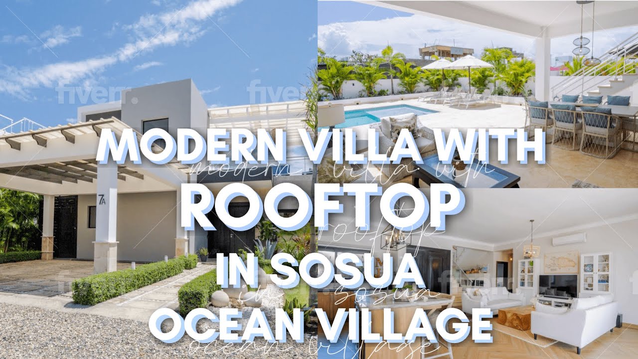 For Sale in Sosua Ocean Village: Modern villa with rooftop