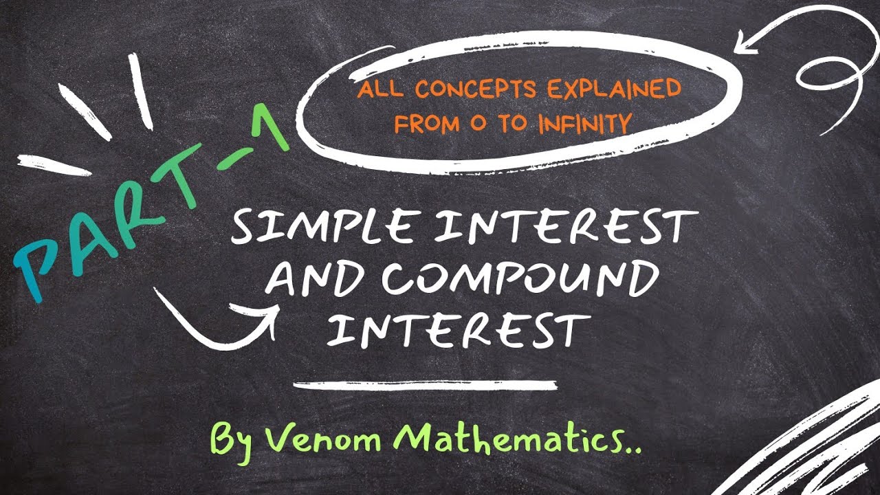 SIMPLE INTEREST AND COMPOUND INTEREST ALL CONCEPTS 🔥DONT MISS IT .. PART -1 BY VENOM MATHEMATICS ✨