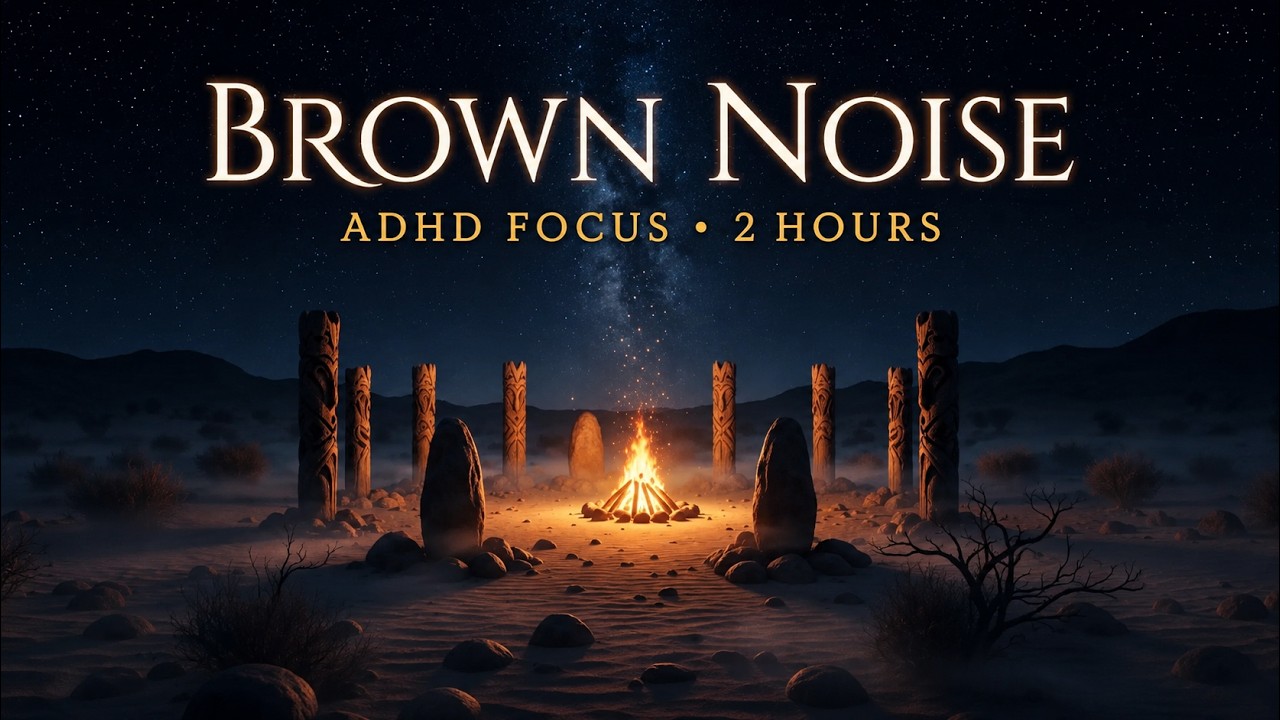 Deep Brown Noise for ADHD Focus  Tribal Low Drone Ambient